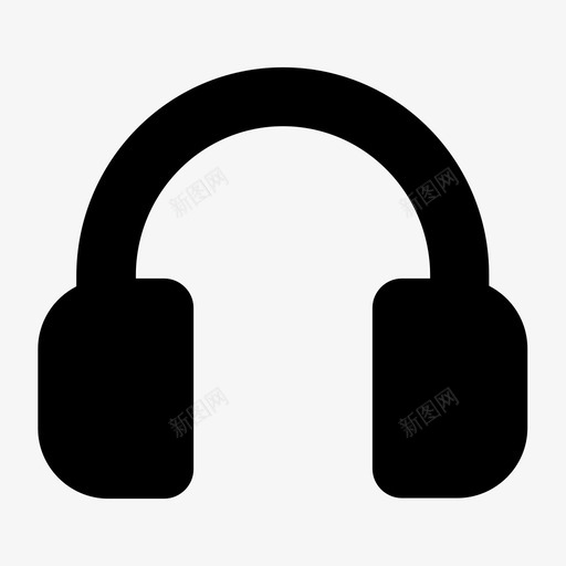耳机平面图标svg_新图网 https://ixintu.com 平面图标 耳机