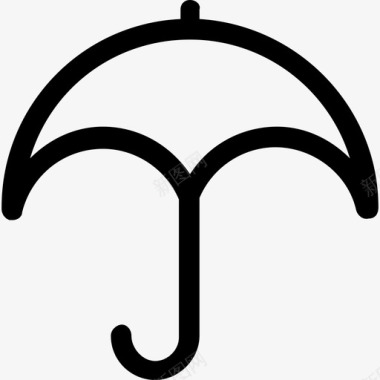 雨伞沙滩防护图标图标