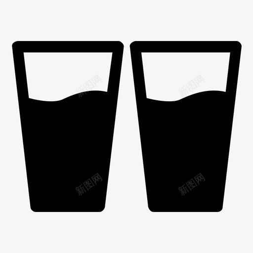 玻璃杯饮料水图标svg_新图网 https://ixintu.com 水 玻璃杯 饮料