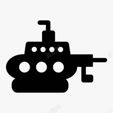 潜艇炮兵图标图标