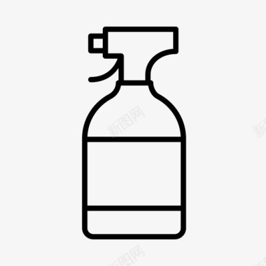 喷雾瓶清洁剂清洁产品图标图标