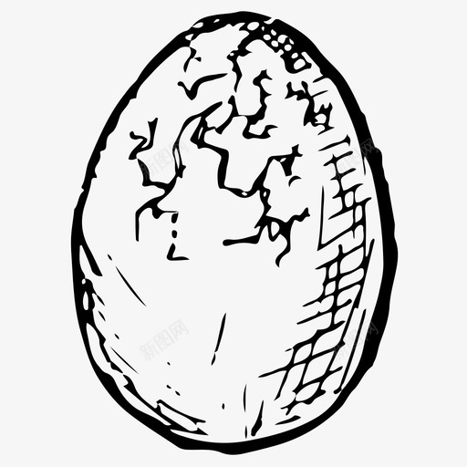 鸡蛋碎鸡蛋手绘图标svg_新图网 https://ixintu.com 手绘 碎鸡蛋 素描 鸡蛋