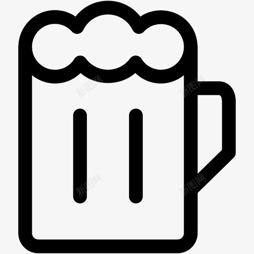 啤酒杯子饮料图标svg_新图网 https://ixintu.com 啤酒 杯子 水 热水 食品饮料 饮料