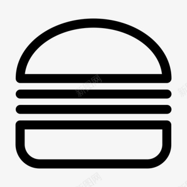 汉堡快餐面包店图标图标