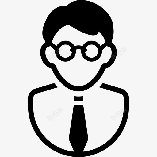 带领带和眼镜的用户人员用户2图标svg_新图网 https://ixintu.com 人员 带领带和眼镜的用户 用户2
