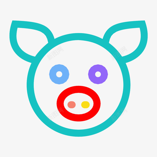 猪猪脸猪头图标svg_新图网 https://ixintu.com 猪 猪头 猪肉 猪脸