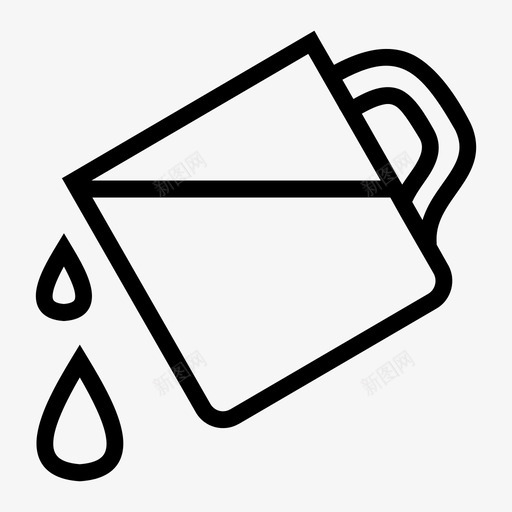 倒水饮用水液体图标svg_新图网 https://ixintu.com 倒水 液体 溢出 饮用水