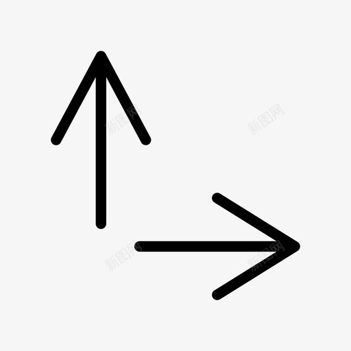 直角箭头图标svg_新图网 https://ixintu.com 直角箭头