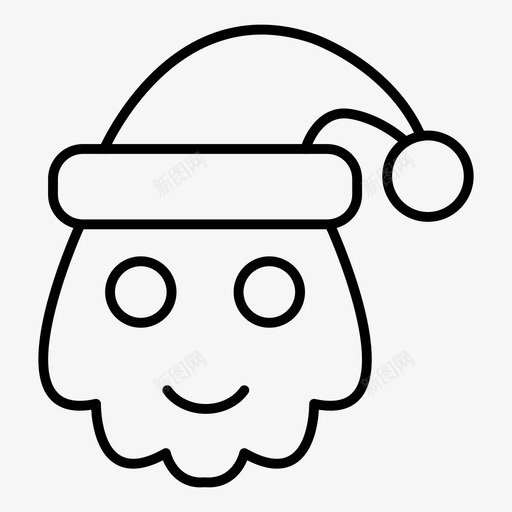圣诞圣诞老人小丑图标svg_新图网 https://ixintu.com 假日 圣诞 圣诞细线第一卷 圣诞老人 小丑
