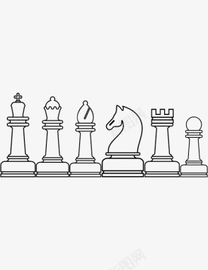 国际象棋体育国际象棋运动图标图标
