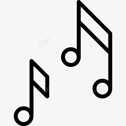 音乐音符超级简单图标svg_新图网 https://ixintu.com 超级简单图标 音乐 音符