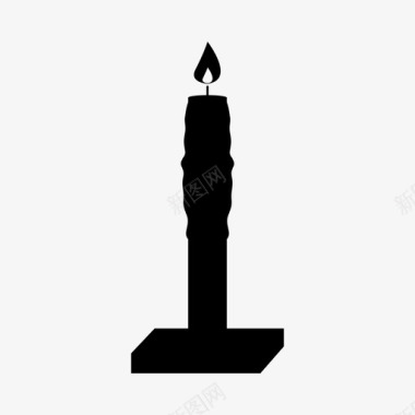 蜡烛庆典教堂图标图标