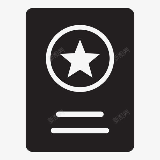 美国护照证件身份图标svg_新图网 https://ixintu.com 旅行 美国护照 证件 身份