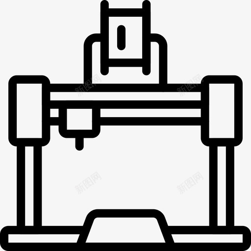 打印机打印3d打印轮廓图标svg_新图网 https://ixintu.com 3d打印轮廓 打印 打印机