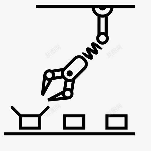 机械工业工业机器人机械制造图标svg_新图网 https://ixintu.com 工业机器人 机械制造 机械工业 生产线