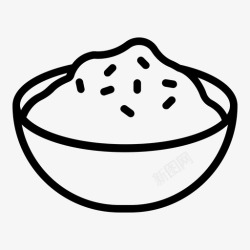 感恩节土豆泥免抠PNG土豆泥烹饪晚餐图标高清图片