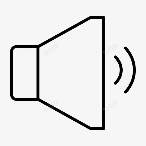 音量扩音器开图标svg_新图网 https://ixintu.com 声音 开 扩音器 扬声器 音量