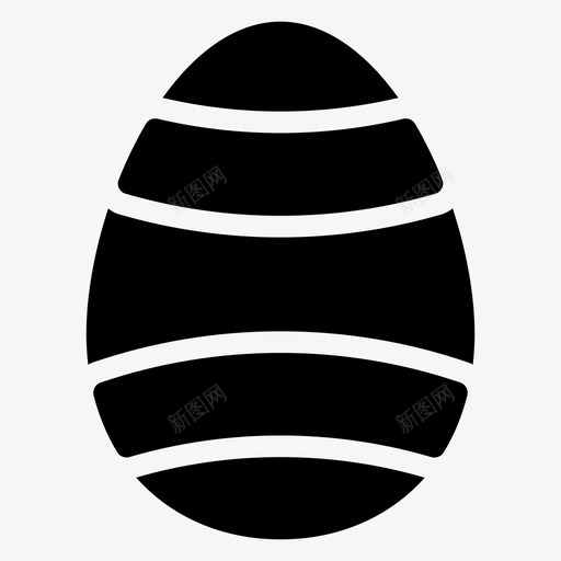 鸡蛋煮熟复活节图标svg_新图网 https://ixintu.com 复活节 复活节标志 煎蛋 煮熟 食物 鸡蛋