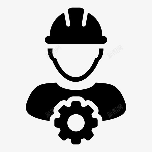 workercogconstruction图标svg_新图网 https://ixintu.com cog construction constructionworkericons业务向量样式4 employee gear service worker