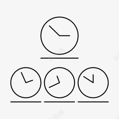 时间模拟时钟定时图标图标
