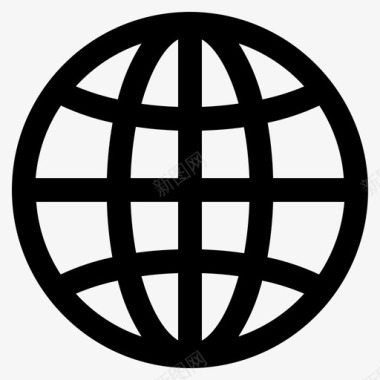 全球世界用户界面基本线图标图标