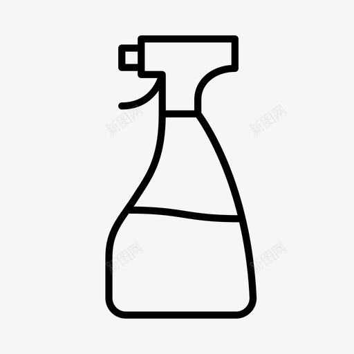 触发喷雾瓶卫生清洁剂图标svg_新图网 https://ixintu.com 卫生 消毒剂 清洁剂 瓶子 触发喷雾瓶