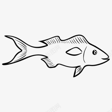 鱼海鱼蛋白质图标图标