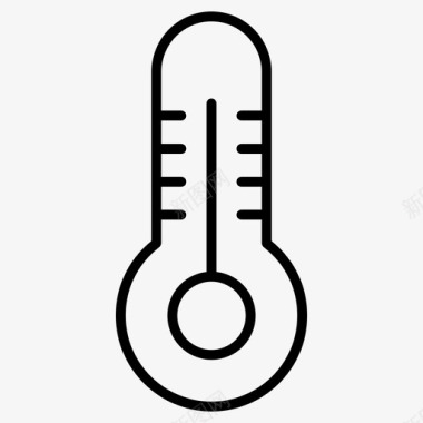 温度计热的温度的图标图标