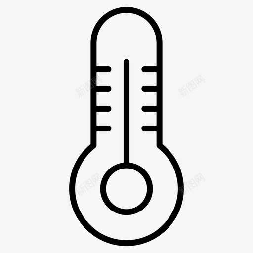 温度计热的温度的图标svg_新图网 https://ixintu.com 天气稀薄的 温度的 温度计 热的
