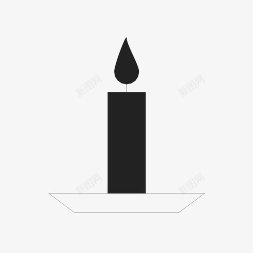 蜡烛烛台装饰图标svg_新图网 https://ixintu.com 单根蜡烛 烛台 蜡烛 装饰