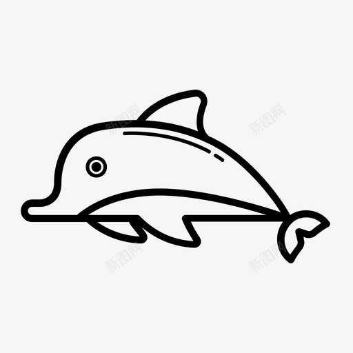 海豚鱼海洋图标svg_新图网 https://ixintu.com 大海 海洋 海豚 鱼