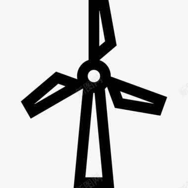 风力涡轮机可再生能源风能图标图标