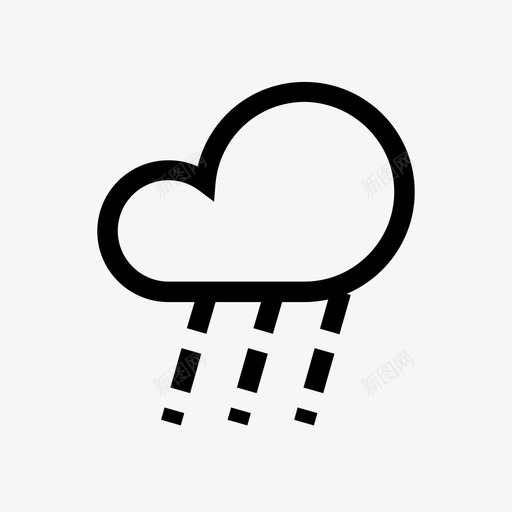 降雨云预报图标svg_新图网 https://ixintu.com 云 天气 天气预报 降雨 雨 预报