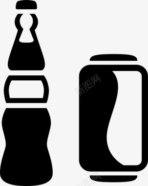软饮料瓶子冷饮图标图标