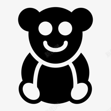 泰迪熊拥抱图标图标