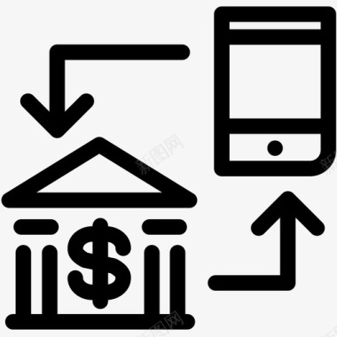 手机银行图表投资图标图标
