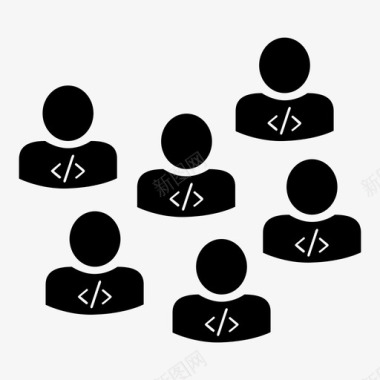 开发团队程序员开发者图标图标