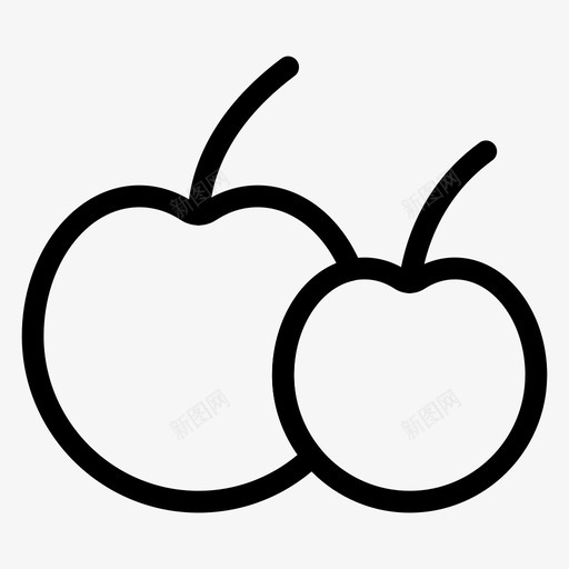 浆果庆祝樱桃图标svg_新图网 https://ixintu.com 庆祝 樱桃 水果 派对庆祝线图标 浆果 覆盆子