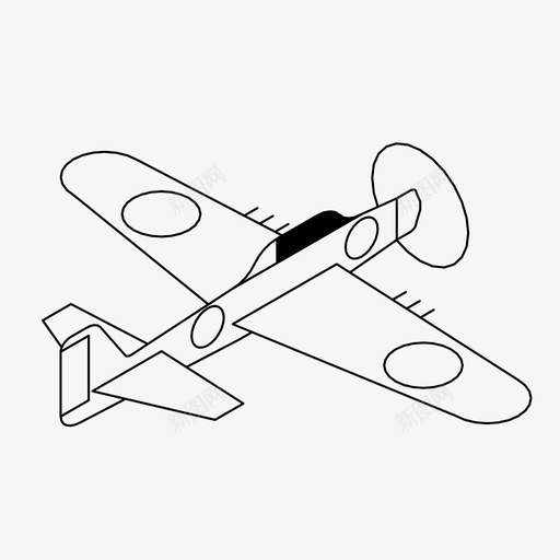 三菱a6m零陆军战斗机图标svg_新图网 https://ixintu.com 三菱a6m零 二战 二战战斗机 战争 战斗机 日本 陆军