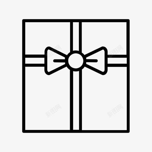 礼品盒圣诞节新年图标svg_新图网 https://ixintu.com 圣诞节 新年 礼品盒 礼物