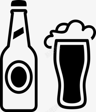 啤酒酒吧生啤酒图标图标