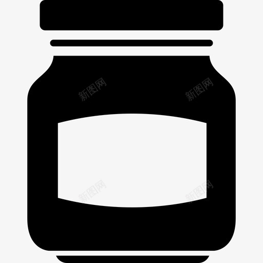 玻璃罐瓶子容器图标svg_新图网 https://ixintu.com 容器 果酱 玻璃罐 瓶子