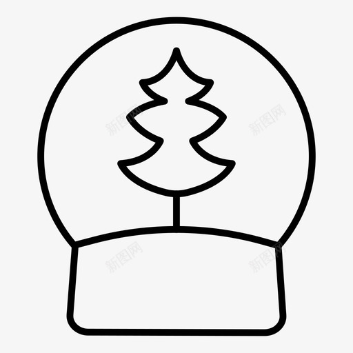 球圣诞节水晶图标svg_新图网 https://ixintu.com 假日 圣诞细线第一卷 圣诞节 水晶 球 雪