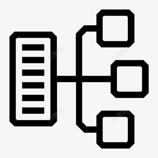 图形文件层次结构图标svg_新图网 https://ixintu.com 图形 层次结构 文件 方案 服务器 硬件和软件 菜单