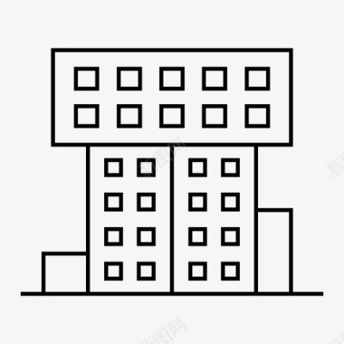建筑公寓楼办公楼图标图标