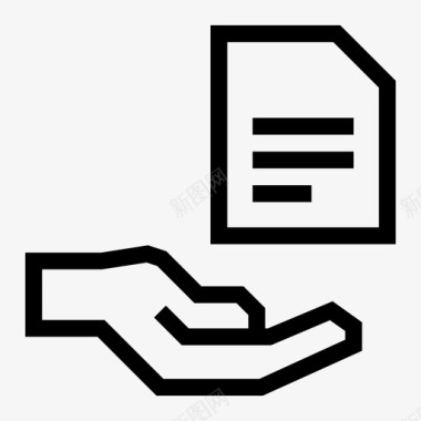 手文件文件纸图标图标