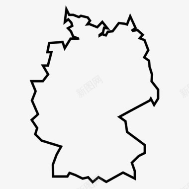 德国地图欧洲图标图标