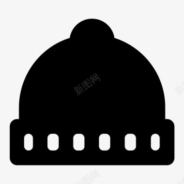 冬帽平顶图标图标