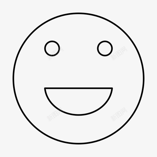 开心的脸表情符号脸图标svg_新图网 https://ixintu.com 开心的脸 脸 表情符号