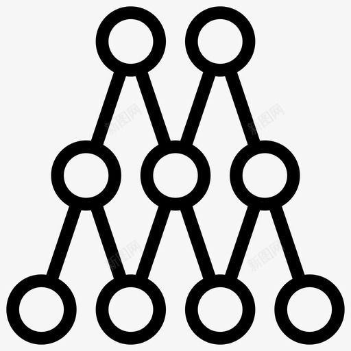 决策树层次结构机器学习图标svg_新图网 https://ixintu.com 决策树 层次结构 技术元素 机器学习